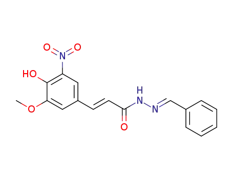 (2E)-3-(4-hydroxy-3-methoxy-5-nitrophenyl)-N'-[(1E)-benzylidene]acrylohydrazide