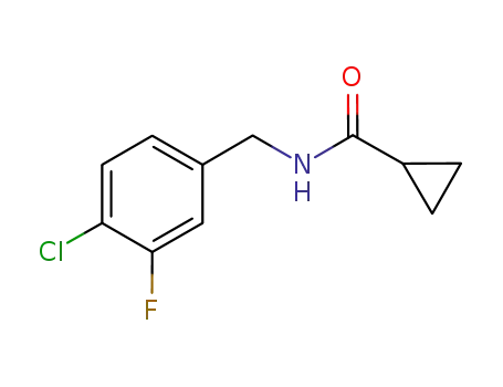 Molecular Structure of 1163126-64-4 (cyclopropanecarboxylic acid 4-chloro-3-fluorobenzylamide)