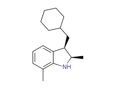 Molecular Structure of 1304141-65-8 ((2R,3R)-(-)-2,7-dimethyl-3-(cyclohexylmethyl)indoline)