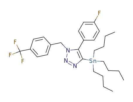5-(4-fluorophenyl)-4-(tributylstannyl)-1-(4-(trifluoromethyl)benzyl)-1H-1,2,3-triazole
