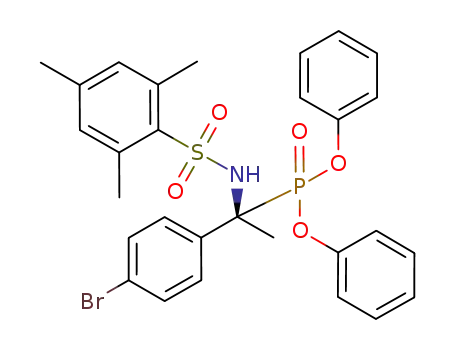Molecular Structure of 1202246-96-5 (diphenyl 1-(2,4,6-trimethylphenylsulfonylamino)-1-(p-bromophenyl)ethylphosphonate)