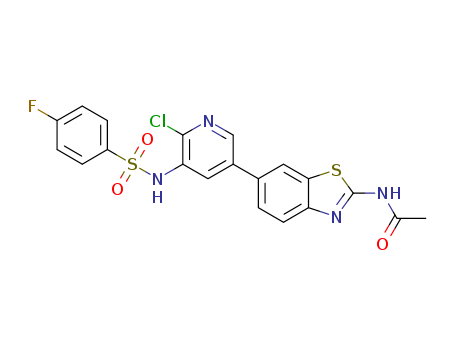 N-(6-(6-Chloro-5-(4-fluorophenylsulfonamido)pyridin-3-yl)benzo[d]thiazol-2-yl)acetamide