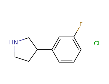 Pyrrolidine, 3-(3-fluorophenyl)-, hydrochloride (1:1)