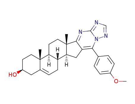 3β-hydroxy-5-en-7'-(4-methoxyphenyl)-androstano[17,16-d][1,2,4]triazolo[1,5-a]pyrimidine