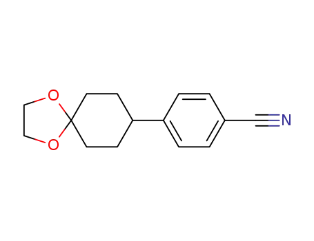 Molecular Structure of 149507-27-7 (4-(1,4-DIOXASPIRO[4,5]DEC-8-YL) BENZONITRILE)