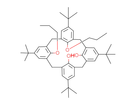 Molecular Structure of 308796-39-6 (5,11,17,23-tetra-tert-butyl-25,26-dihydroxy-27,28-dipropoxy-calix<4>arene)