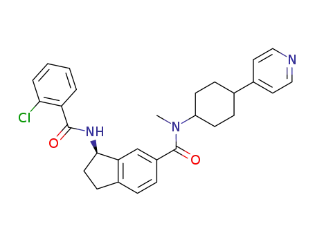 (3R)-3-[(2-chlorobenzoyl)amino]-N-methyl-N-(4-pyridin-4-ylcyclohexyl)-2,3-dihydro-1H-indene-5-carboxylic acid amide