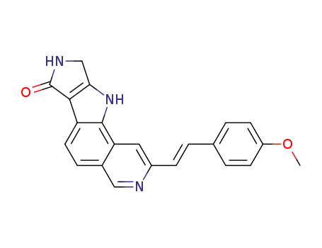 2-[(E)-2-(4-methoxyphenyl)vinyl]-9,10-dihydro-8H-3,8,10-triaza-pentaleno[2,1-a]naphthalen-7-one