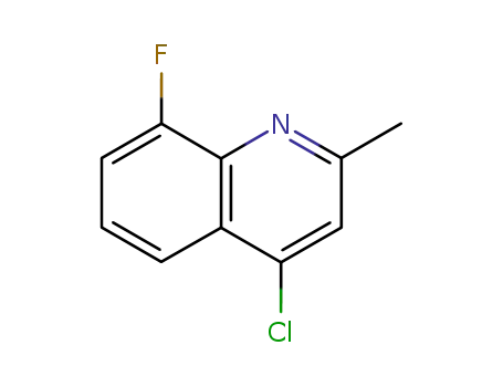 Molecular Structure of 18615-59-3 (4-CHLORO-8-FLUORO-2-METHYLQUINOLINE)