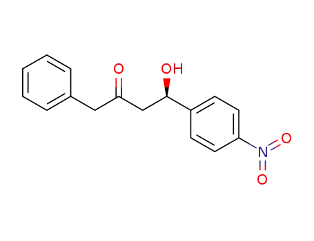 Molecular Structure of 1207668-97-0 (4(R)-hydroxy-4-(4-nitrophenyl)-1-phenylbutan-2-one)