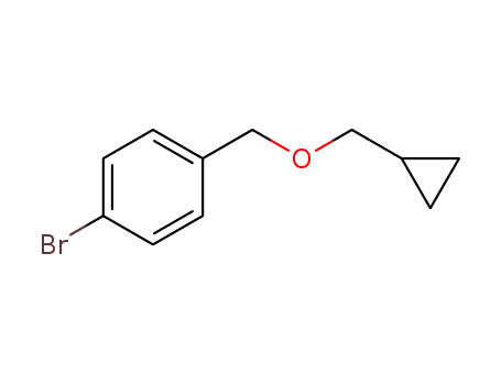 Molecular Structure of 1018681-31-6 (1-Bromo-4-[(cyclopropylmethoxy)methyl]benzene)