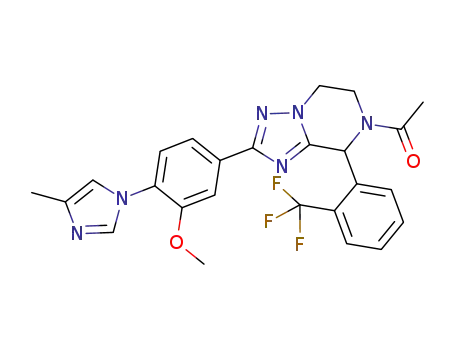 7-acetyl-5,6,7,8-tetrahydro-2-[3-methoxy-4-(4-methyl-1H-imidazol-1-yl)phenyl]-8-[2-(trifluoromethyl)phenyl]-[1,2,4]triazolo[1,5-a]pyrazine