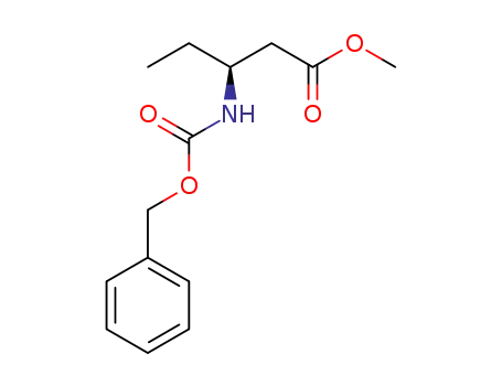 Molecular Structure of 1181218-10-9 (methyl (S)-3-(benzyloxycarbonylamino)pentanoate)