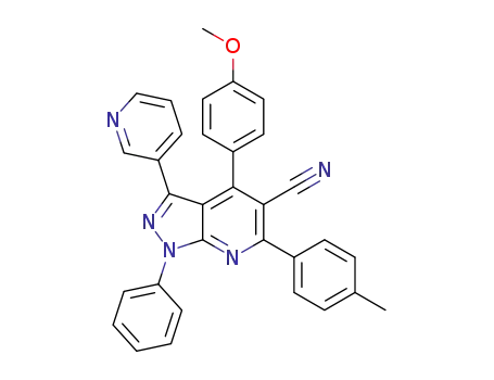 4-(4-methoxyphenyl)-1-phenyl-3-(pyridin-3-yl)-6-p-tolyl-1H-pyrazolo[3,4-b]pyridine-5-carbonitrile