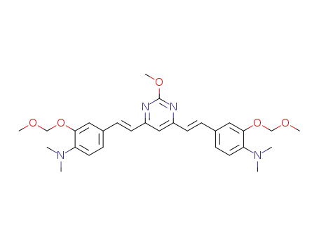2-methoxy-(E,E)-4,6-bis(3'-methoxymethoxy-4'-N,N-dimethylaminostyryl)pyrimidine