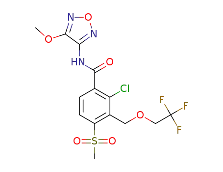 2-chloro-N-(4-methoxy-1,2,5-oxadiazol-3-yl)-4-(methylsulfonyl)-3-[(2,2,2-trifluoroethoxy)methyl]benzamide