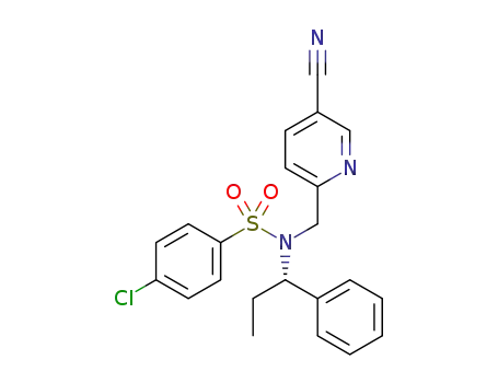 (S)-4-chloro-N-((5-cyanopyridin-2-yl)methyl)-N-(1-phenylpropyl)benzenesulfonamide