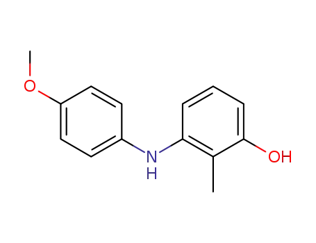 Molecular Structure of 1198117-47-3 (3-[(4-methoxyphenyl)amino]-2-methylphenol)