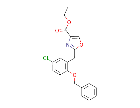 ethyl 2-({5-chloro-2-[(phenylmethyl)oxy]phenyl}methyl)-1,3-oxazole-4-carboxylate