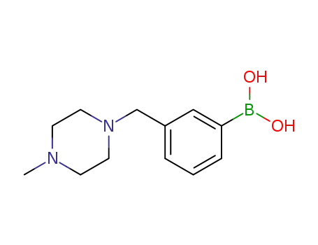 Molecular Structure of 1171044-16-8 ((3-((4-methylpiperazin-1-yl)methyl)phenyl)boronic acid)