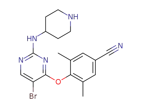 4-[5-Bromo-2-(piperidin-4-ylamino)pyrimidin-4-yloxy]-3,5-dimethyl-benzonitrile