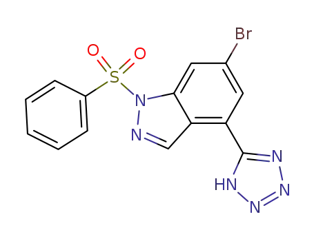 6-bromo-1-(phenylsulfonyl)-4-(1H-tetrazol-5-yl)-1H-indazole