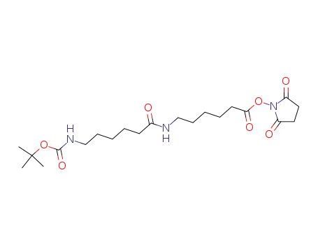 Molecular Structure of 51513-81-6 (6-({6-[(tert-butoxycarbonyl)amino]hexanoyl}amino)hexanoic acid (2,5-dioxopyrrolidin-1-yl) ester)