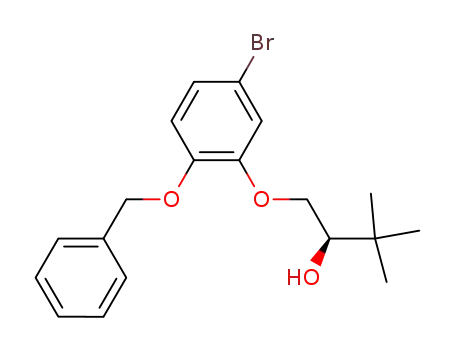 Molecular Structure of 1038436-37-1 ((R)-(-)-1-[2-(benzyloxy)-5-bromophenoxy]-3,3-dimethylbutan-2-ol)