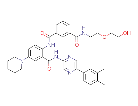 N<sub>1</sub>-(2-((5-(3,4-dimethylphenyl)pyrazin-2-yl)carbamoyl)-4-(piperidin-1-yl)-phenyl)-N<sub>3</sub>-(2-(2-hydroxyethoxy)ethyl)isophthalamide