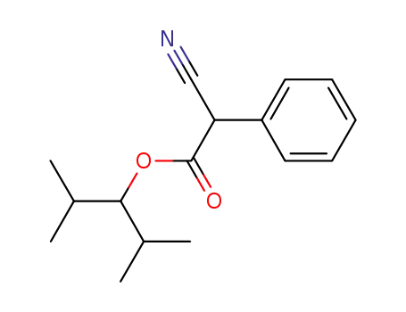 Molecular Structure of 1107634-45-6 (2,4-dimethylpentan-3-yl 2-cyano-2-phenylacetate)