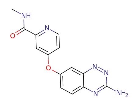 Molecular Structure of 877874-02-7 (2-PyridinecarboxaMide, 4-[(3-aMino-1,2,4-benzotriazin-7-yl)oxy]-N-Methyl-)