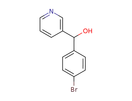 Molecular Structure of 63779-12-4 (3-Pyridinemethanol, a-(4-bromophenyl)-)