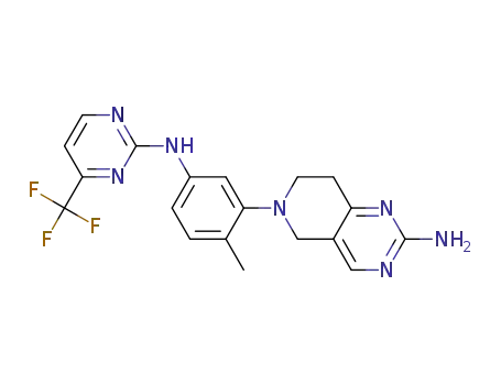 6-[2-methyl-5-(4-(trifluoromethyl)-pyrimidin-2-ylamino)-phenyl]-5,6,7,8-tetrahydro-pyrido[4,3-d]pyrimidin-2-ylamine