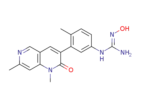 (E)-1-(3-(1,7-dimethyl-2-oxo-1,2-dihydro-1,6-naphthyridin-3-yl)-4-methylphenyl)-2-hydroxyguanidine