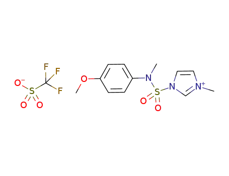 3-[(4-methoxyphenyl)methylsulfamoyl]-1-methyl-3(H)-imidazol-1-ium trifluoromethanesulfonate