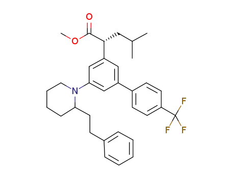 (R)-4-methyl-2-[5-(2-phenethyl-piperidin-1-yl)-4'-trifluoromethyl-biphenyl-3-yl]-pentanoic acid methyl ester