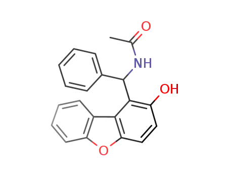 Molecular Structure of 1228443-50-2 (N-[(2-hydroxydibenzofuran-1-yl)(phenyl)methyl]acetamide)