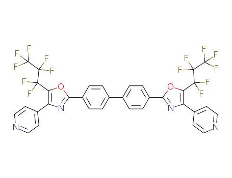 Molecular Structure of 1346142-23-1 (4,4'-bis[5-heptafluoropropyl-4-(4-pyridyl)oxazol-2-yl]biphenyl)