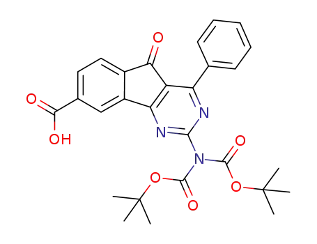 2-((bis-tert-butoxycarbonyl)amino)-5-oxo-4-phenyl-5H-indeno[1,2-d]pyrimidine-8-carboxylic acid