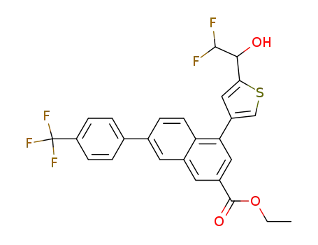 ethyl 4-[5-(2,2-difluoro-1-hydroxyethyl)-3-thienyl]-7-[4-(trifluoromethyl)phenyl]-2-naphthoate