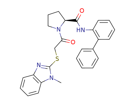 2-Pyrrolidinecarboxamide, N-[1,1'-biphenyl]-2-yl-1-[2-[(1-methyl-1H-benzimidazol-2-yl)thio]acetyl]-, (2S)-