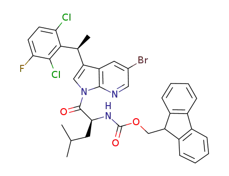 ((S)-1-{5-bromo-3-[(S)-1-(2,6-dichloro-3-fluorophenyl)ethyl]pyrrolo[2,3-b]pyridine-1-carbonyl}-3-methylbutyl)carbamic acid 9H-fluoren-9-ylmethyl ester