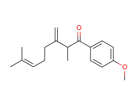 Molecular Structure of 1072266-04-6 (1-(4-methoxyphenyl)-2,7-dimethyl-3-methyleneoct-6-en-1-one)