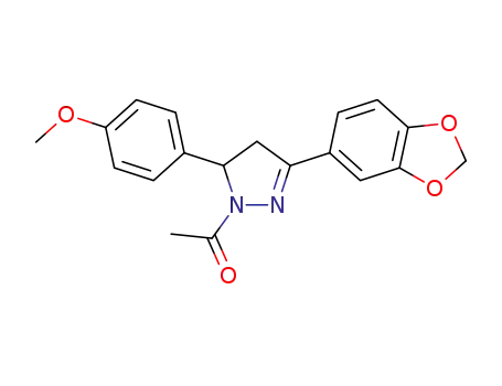 1-(3-(benzo[d][1,3]dioxol-5-yl)-5-(4-methoxyphenyl)-4,5-dihydro-1H-pyrazol-1-yl)ethanone