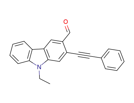 9-ethyl-2-(2-phenylethynyl)-9H-carbazolw-3-carbaldehyde
