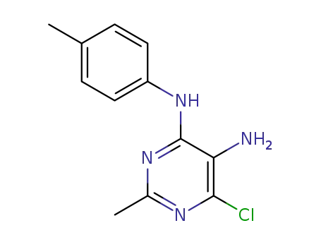 Molecular Structure of 592520-19-9 (6-chloro-2-methyl-N<sub>4</sub>-(4-methylphenyl)pyrimidine-4,5-diamine)