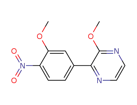Pyrazine, 2-methoxy-3-(3-methoxy-4-nitrophenyl)-