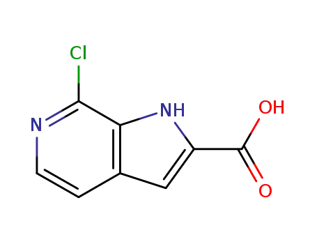 Molecular Structure of 867034-08-0 (7-chloro-1H-pyrrolo[2,3-c]pyridine-2-carboxylic acid)