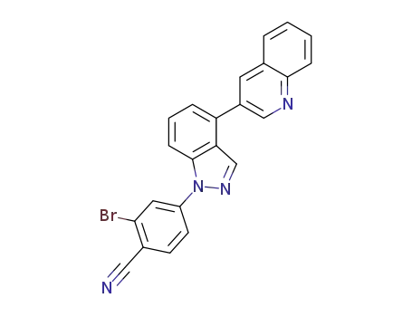 2-bromo-4-(4-quinolin-3-ylindazol-1-yl)benzonitrile