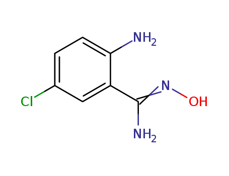 Molecular Structure of 131782-71-3 (Benzenecarboximidamide, 2-amino-5-chloro-N-hydroxy- (9CI))